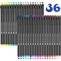 Rotuladores de punta fina- JPARR 36 lápices de colores con punta fina Lápices de colores de 0-4 mm con punta fina para…